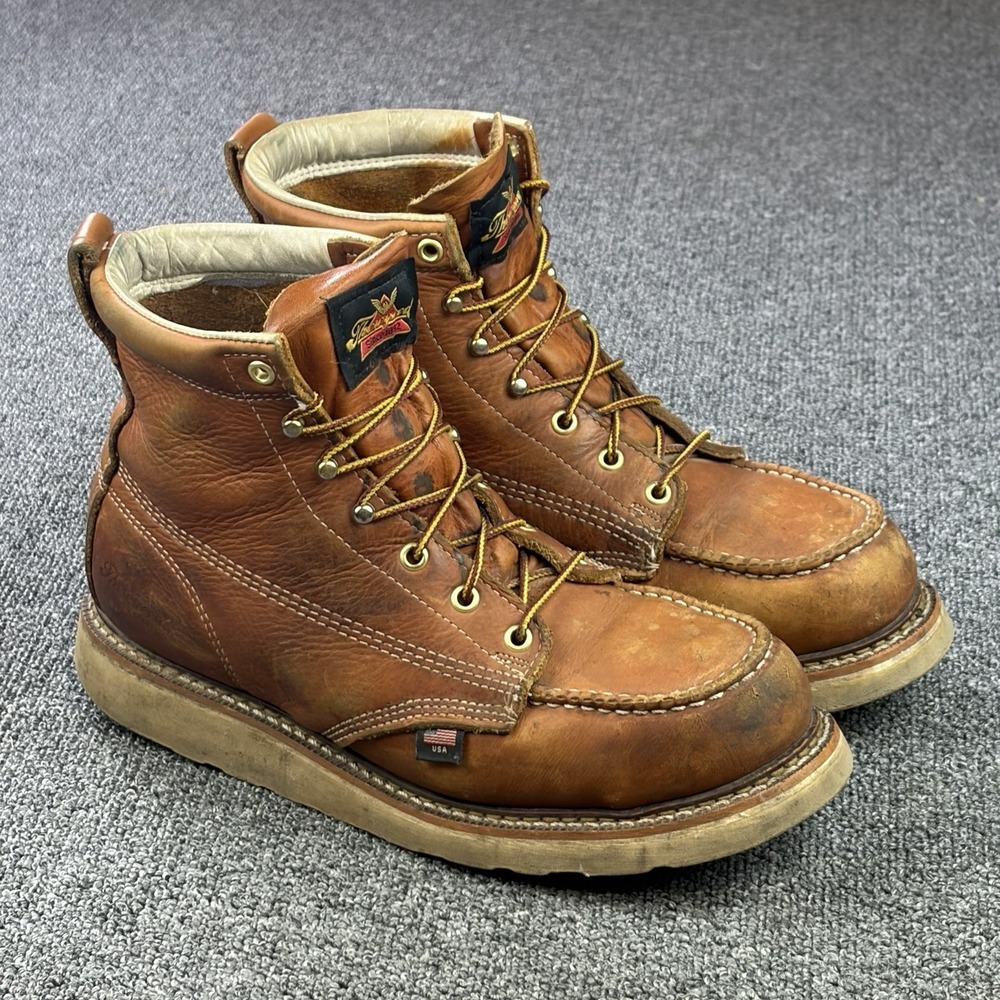 Thorogood American Heritage 804-4200 Moc Toe Work Boots Men's 9 D Steel Toe USA